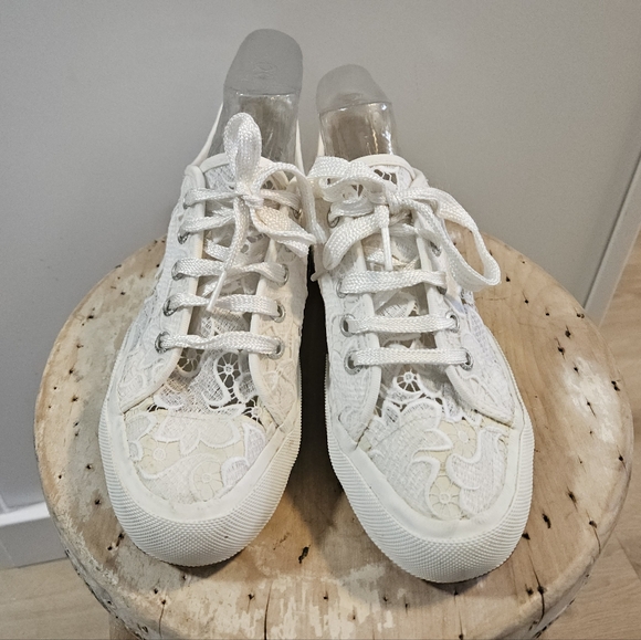 SUPERGA Vanilla Lace Sneaker Tennis Shoe 39 8 - Picture 6 of 6